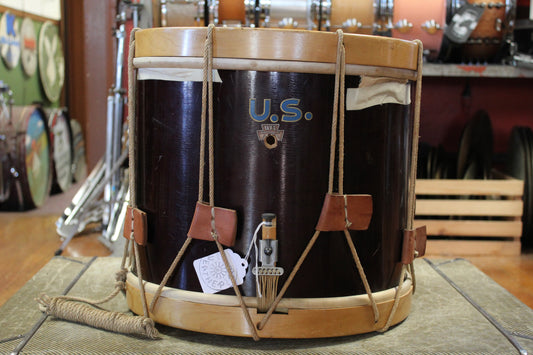 1940's WFL 12"x15" Rope Tension Marching Snare in Mahogany