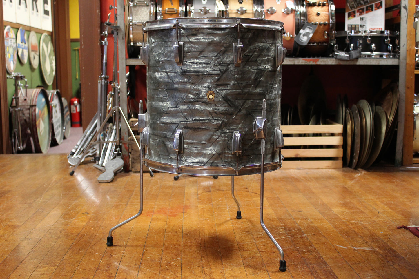 1960's Ludwig 9x13 Tom and 16x16 Floor Tom in Sky Blue Pearl