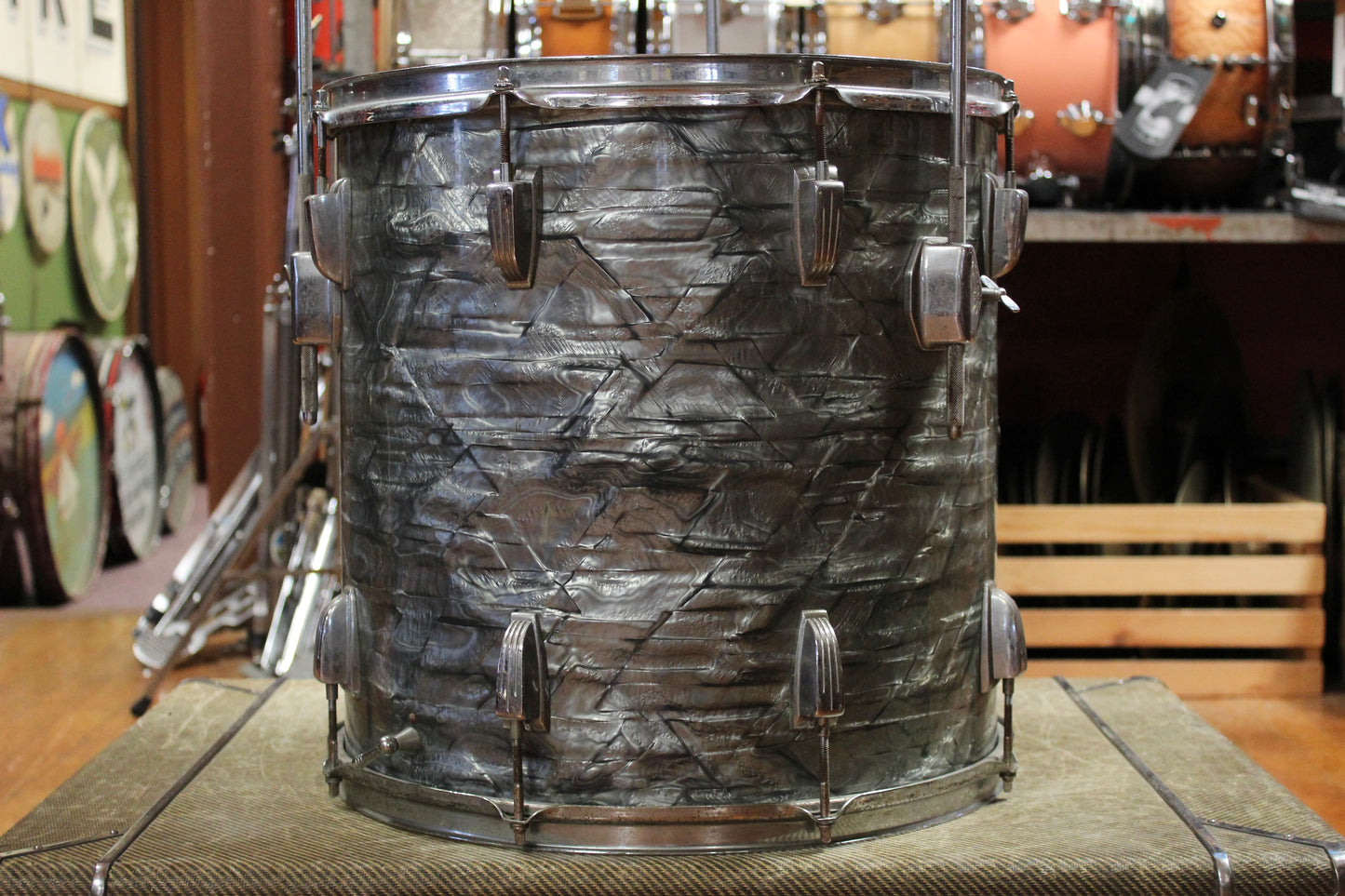 1960's Ludwig 9x13 Tom and 16x16 Floor Tom in Sky Blue Pearl