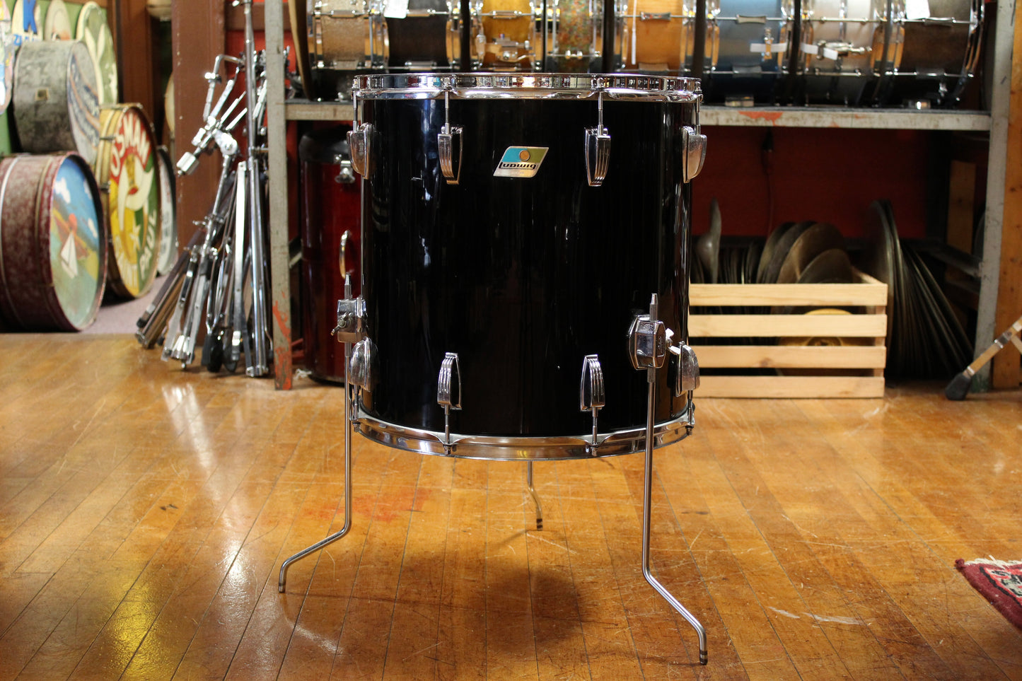 1970's Ludwig Big Beat Outfit in Black Cortex 14x22 16x16 8x12 9x13