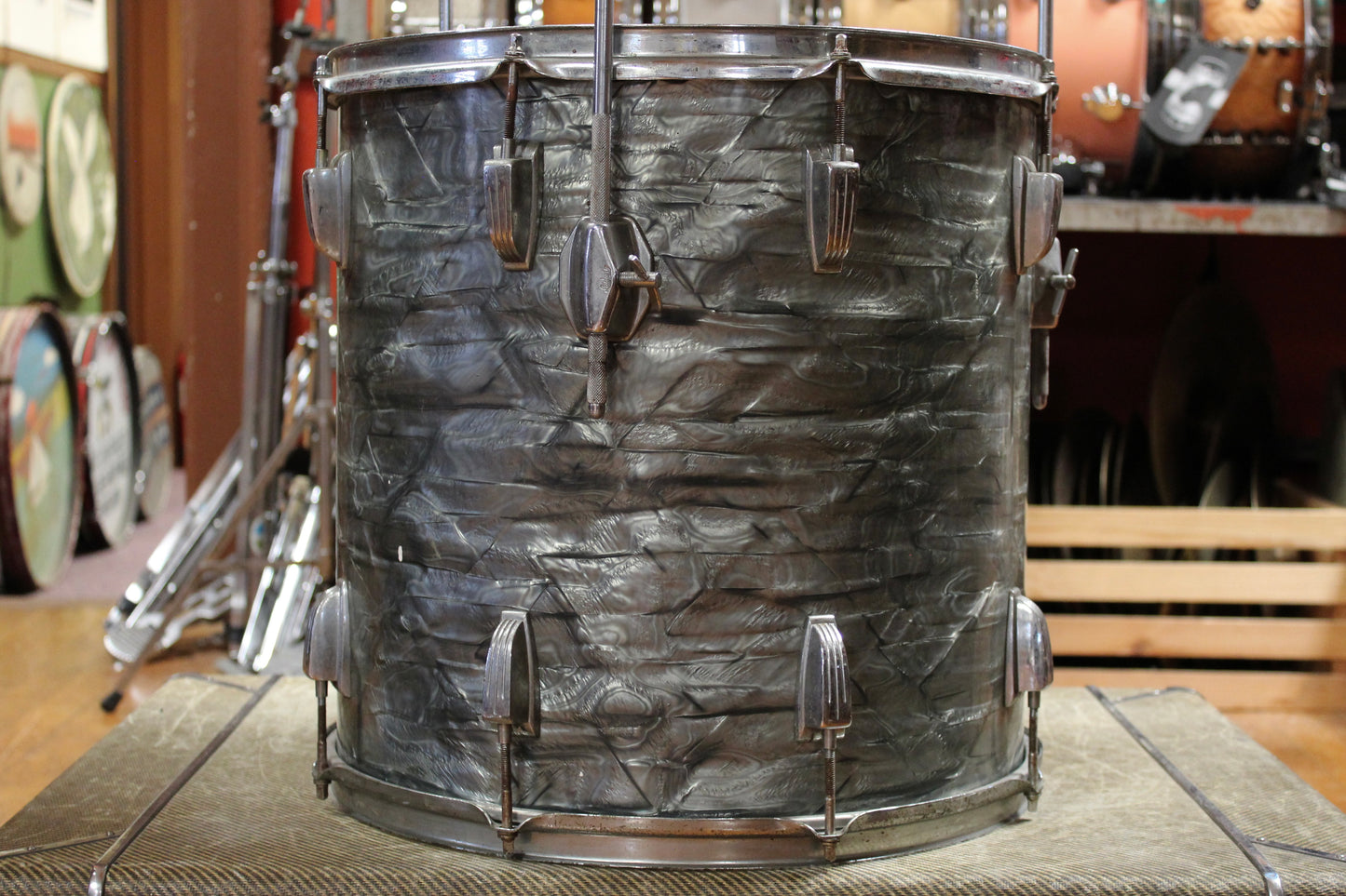 1960's Ludwig 9x13 Tom and 16x16 Floor Tom in Sky Blue Pearl