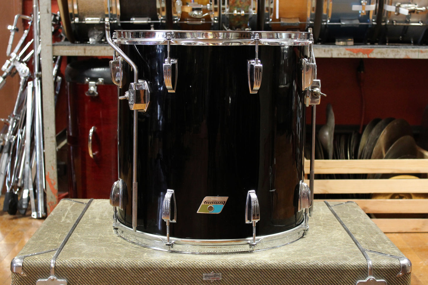 1970's Ludwig Big Beat Outfit in Black Cortex 14x22 16x16 8x12 9x13