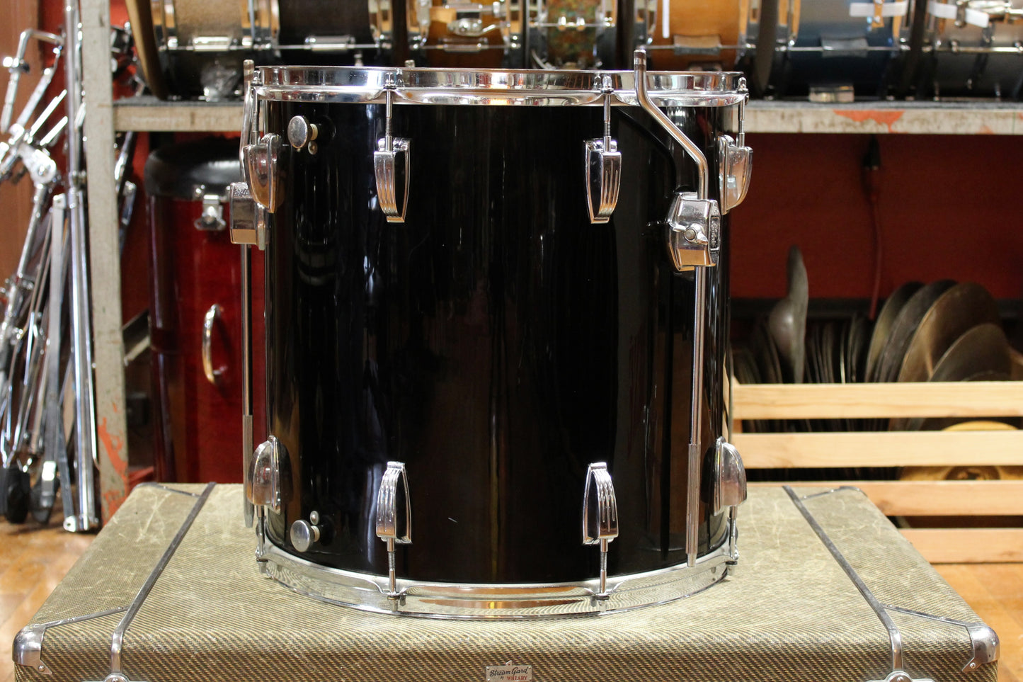 1970's Ludwig Big Beat Outfit in Black Cortex 14x22 16x16 8x12 9x13