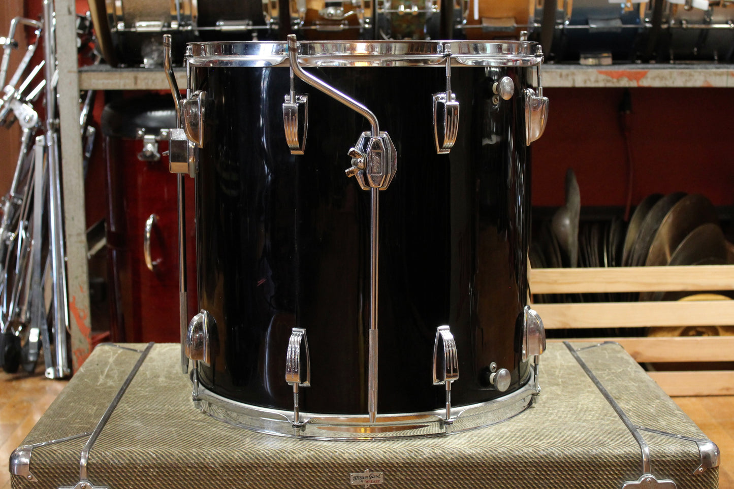 1970's Ludwig Big Beat Outfit in Black Cortex 14x22 16x16 8x12 9x13