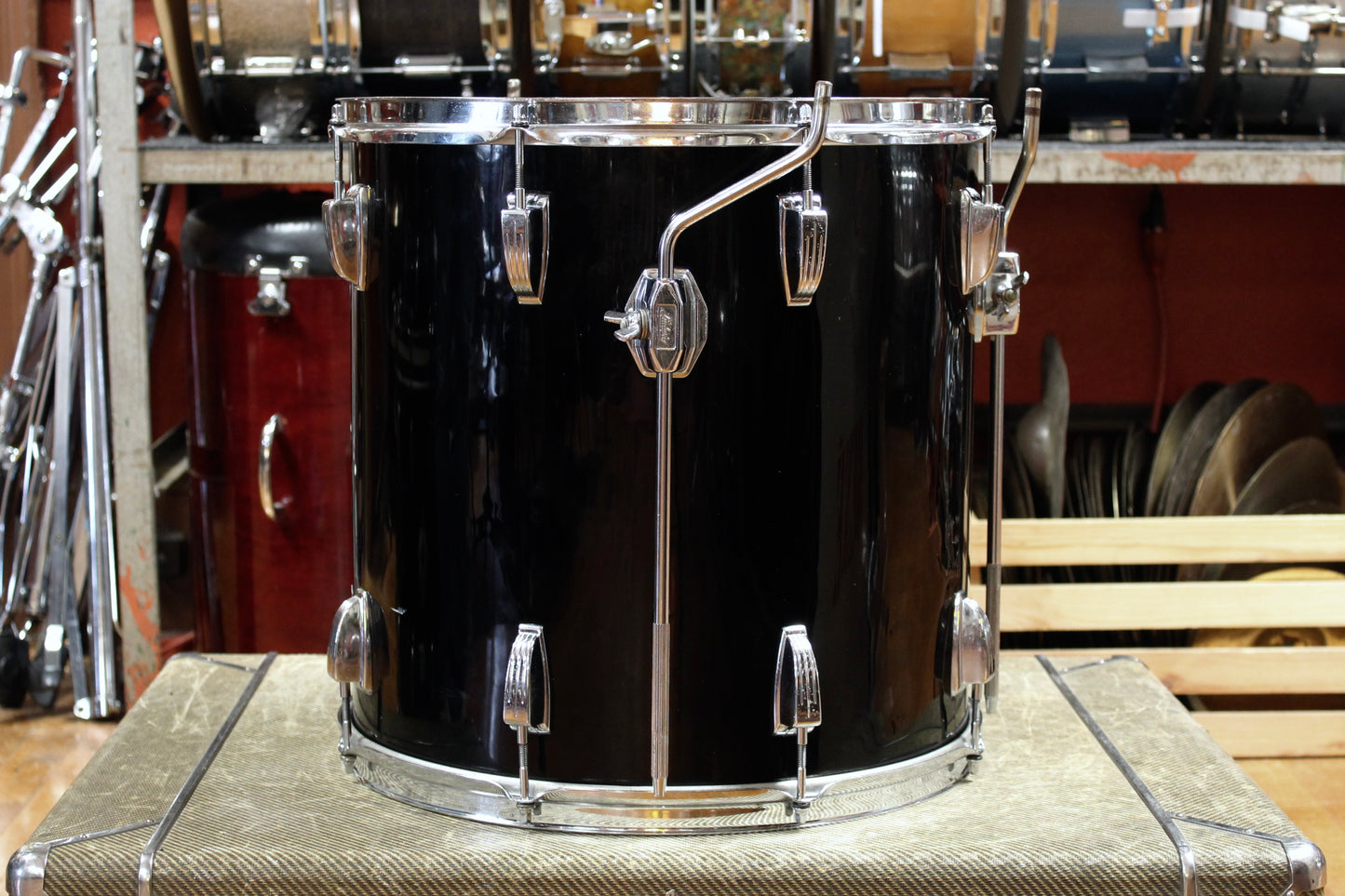 1970's Ludwig Big Beat Outfit in Black Cortex 14x22 16x16 8x12 9x13