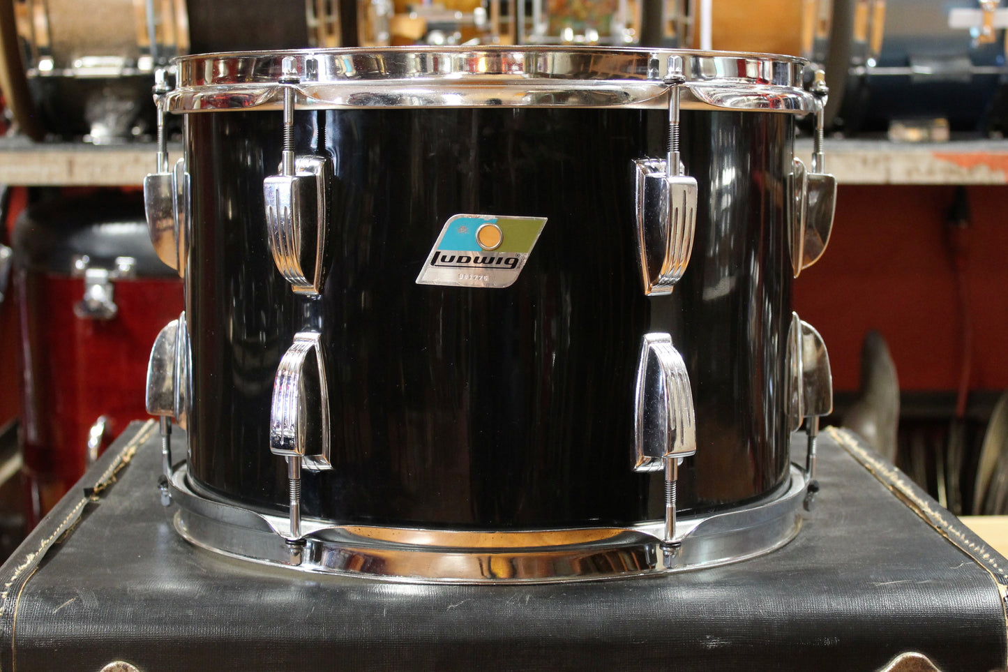 1970's Ludwig Big Beat Outfit in Black Cortex 14x22 16x16 8x12 9x13