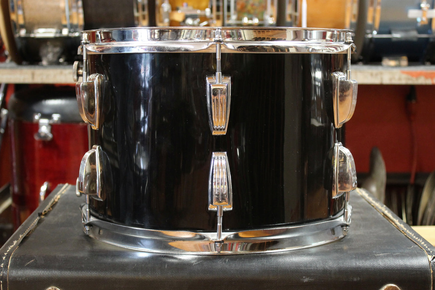 1970's Ludwig Big Beat Outfit in Black Cortex 14x22 16x16 8x12 9x13