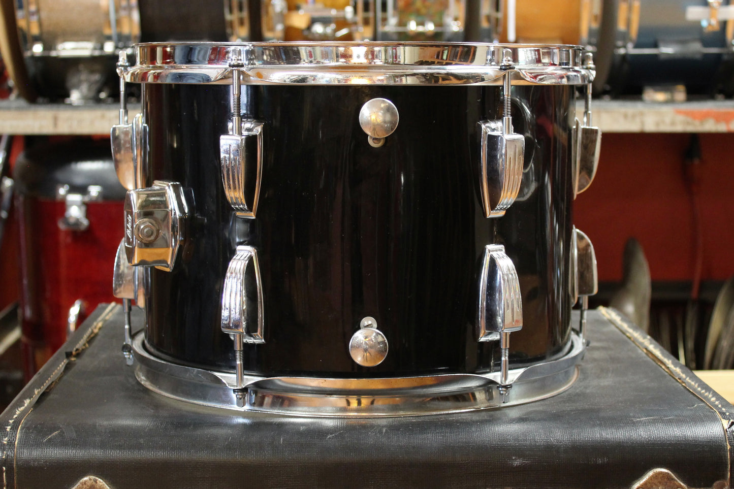 1970's Ludwig Big Beat Outfit in Black Cortex 14x22 16x16 8x12 9x13