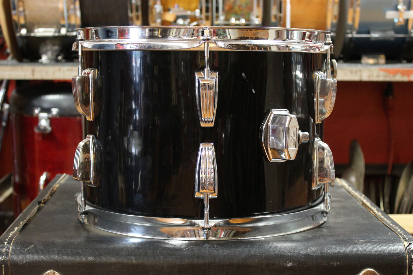 1970's Ludwig Big Beat Outfit in Black Cortex 14x22 16x16 8x12 9x13