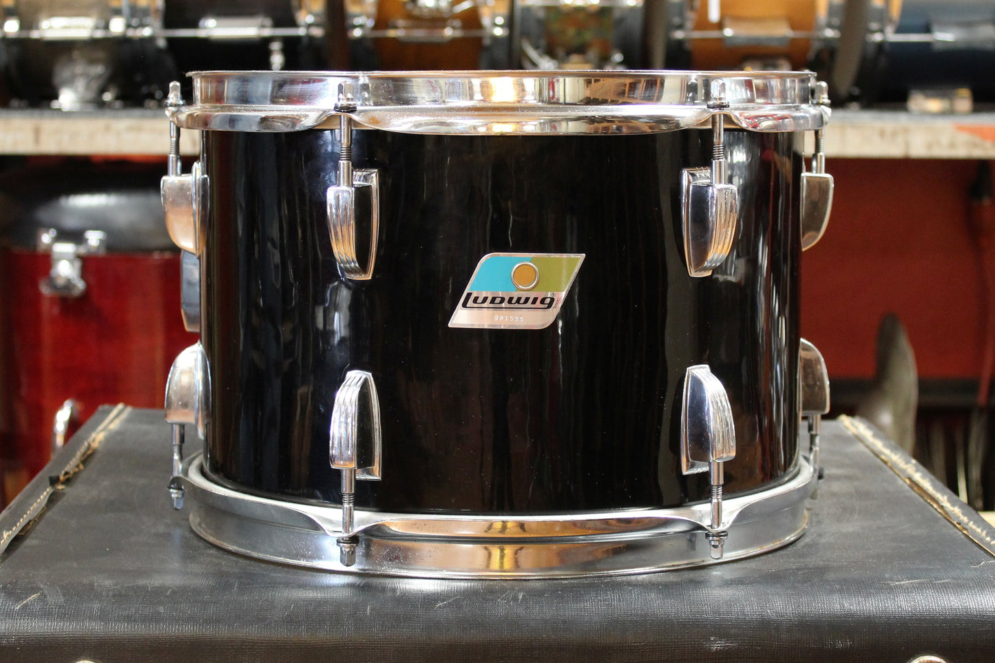 1970's Ludwig Big Beat Outfit in Black Cortex 14x22 16x16 8x12 9x13