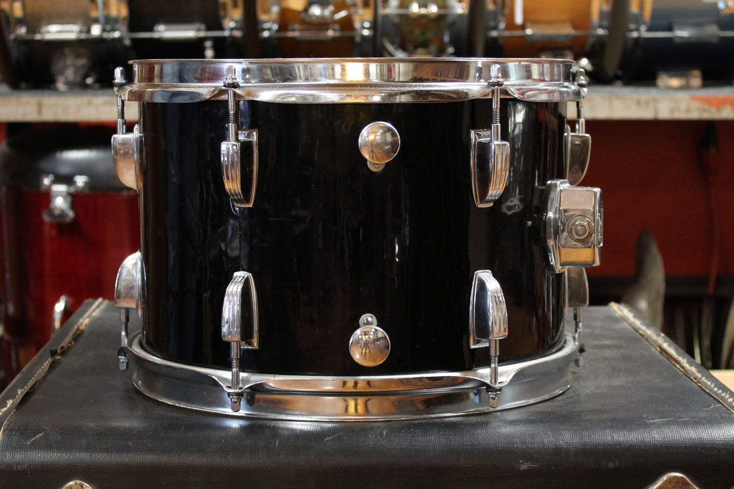 1970's Ludwig Big Beat Outfit in Black Cortex 14x22 16x16 8x12 9x13