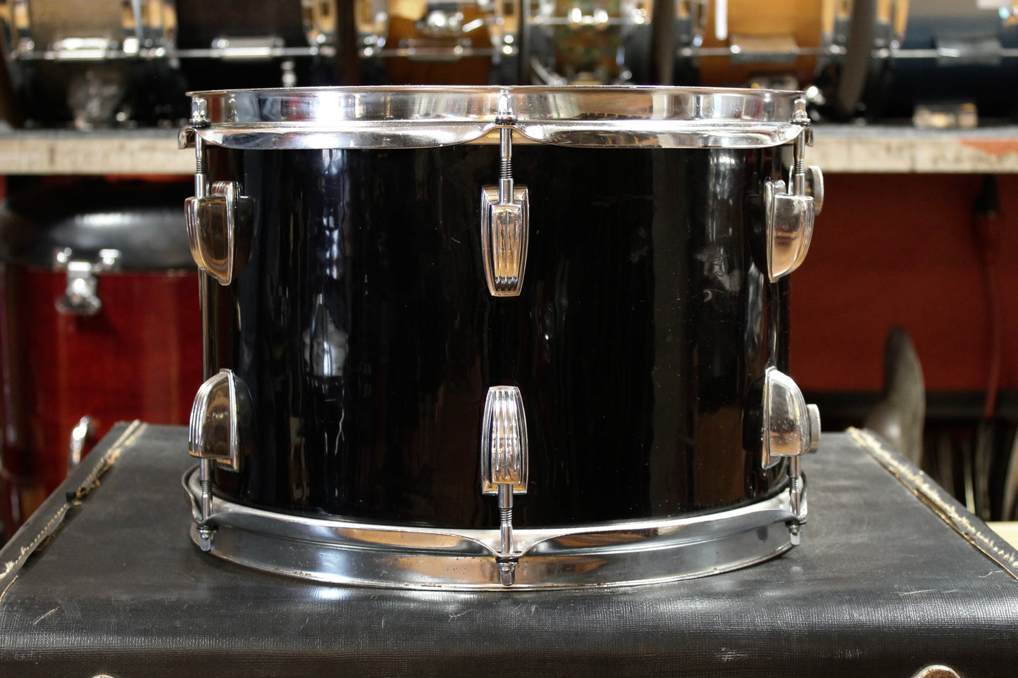 1970's Ludwig Big Beat Outfit in Black Cortex 14x22 16x16 8x12 9x13