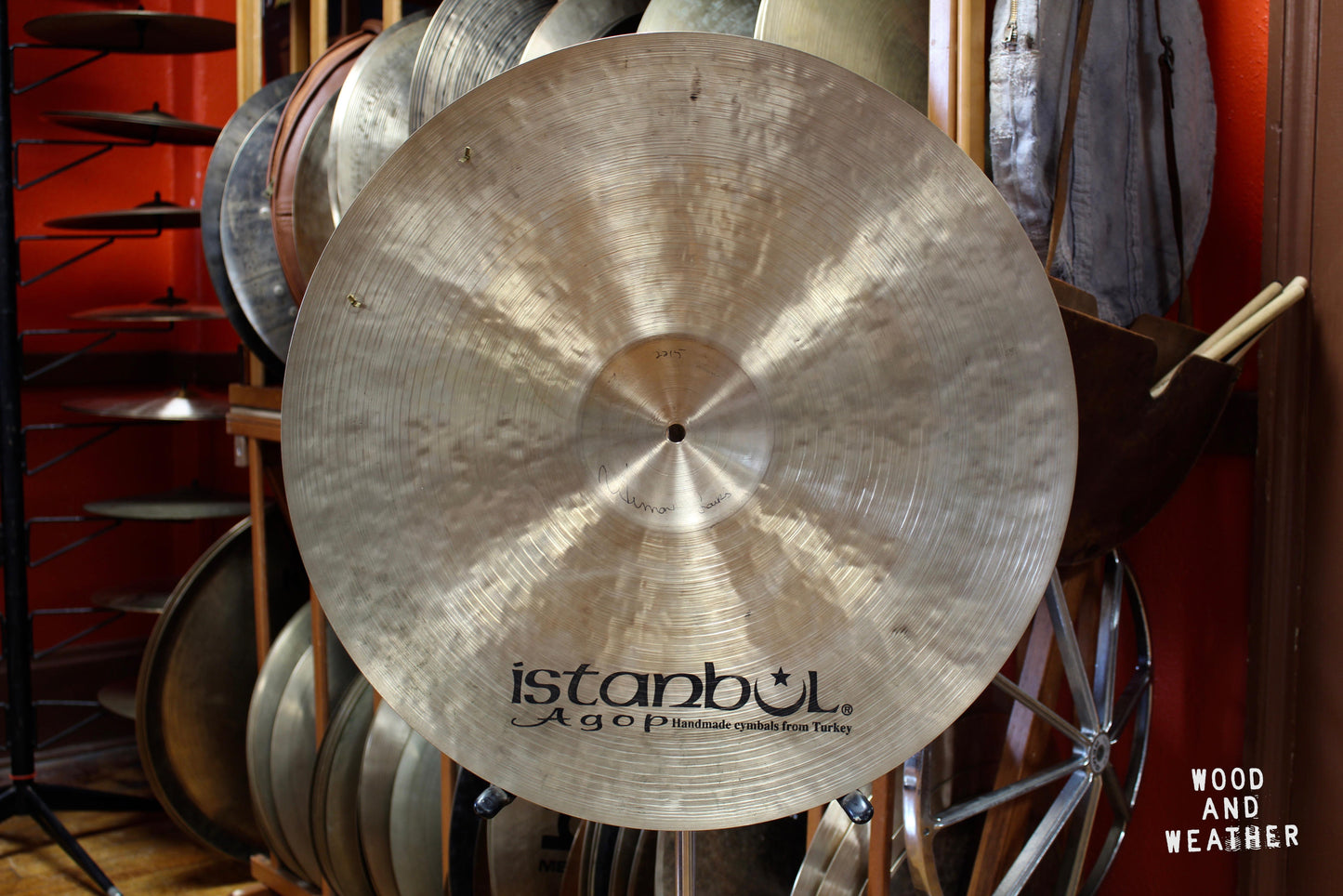 Used Istanbul Agop 21" Mel Lewis Ride Cymbal w/ Rivets 2215g