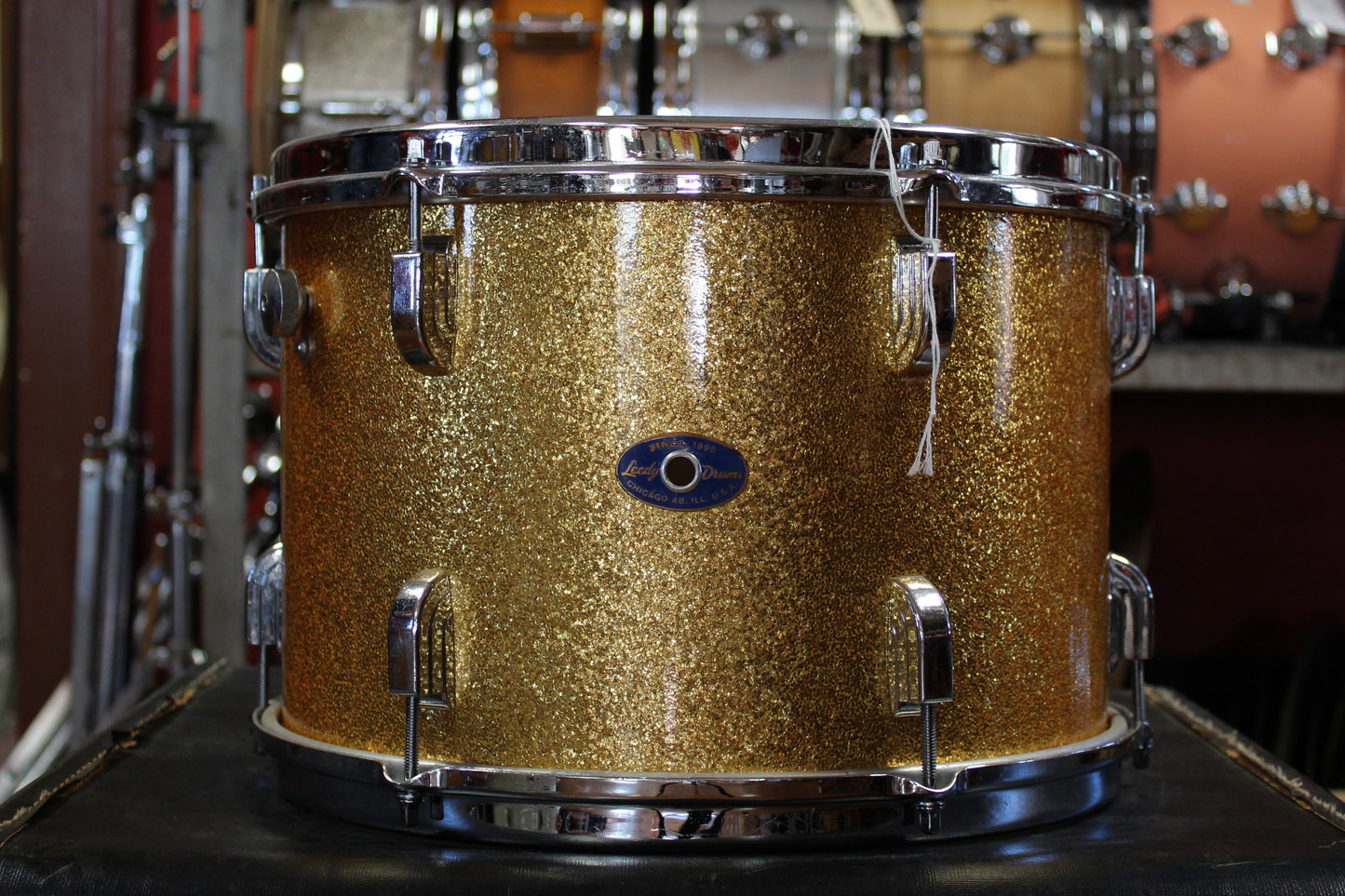 1960s Leedy 9x13 Tom and 16x16 Floor Tom in Gold Sparkle