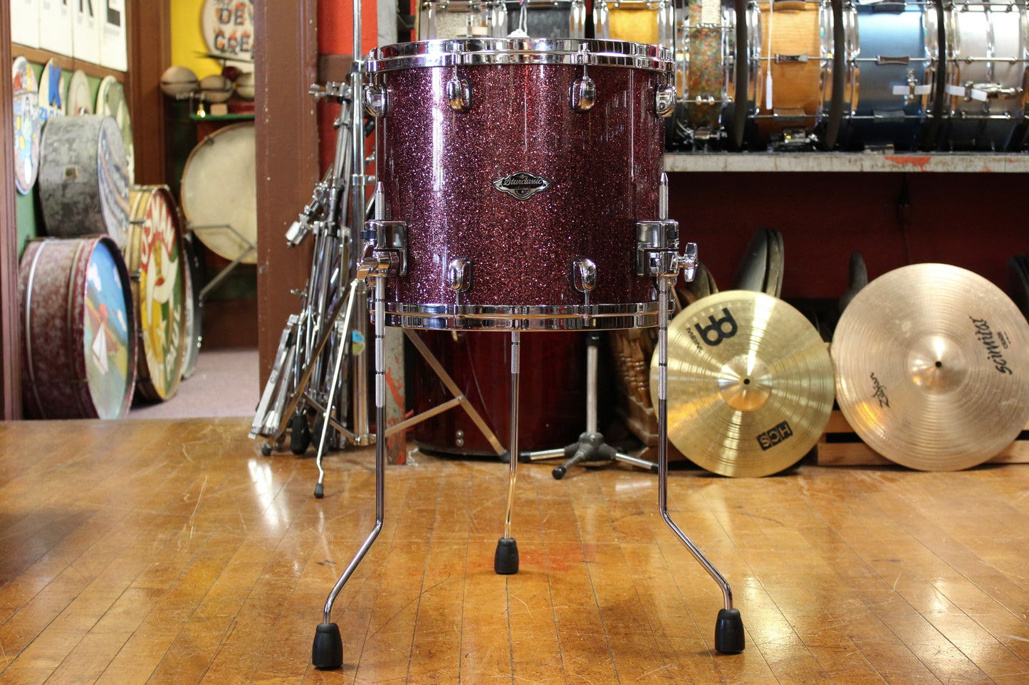 2000's Tama Starclassic BB Outfit in Coral Red Sparkle 18x22 12x14 9x12 8x10