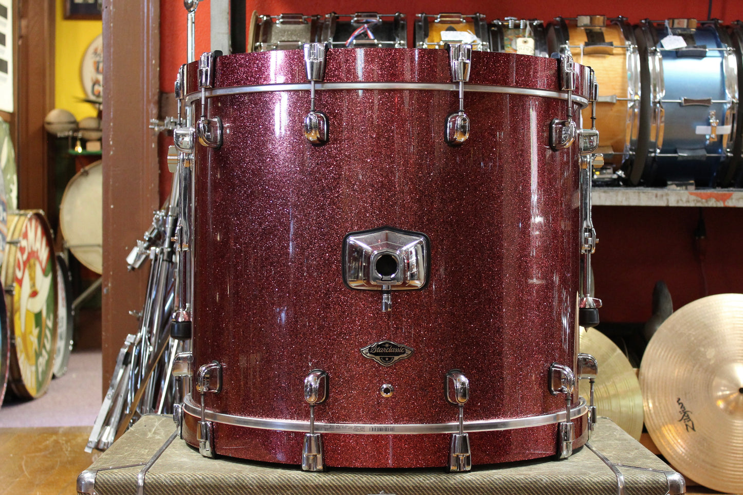 2000's Tama Starclassic BB Outfit in Coral Red Sparkle 18x22 12x14 9x12 8x10