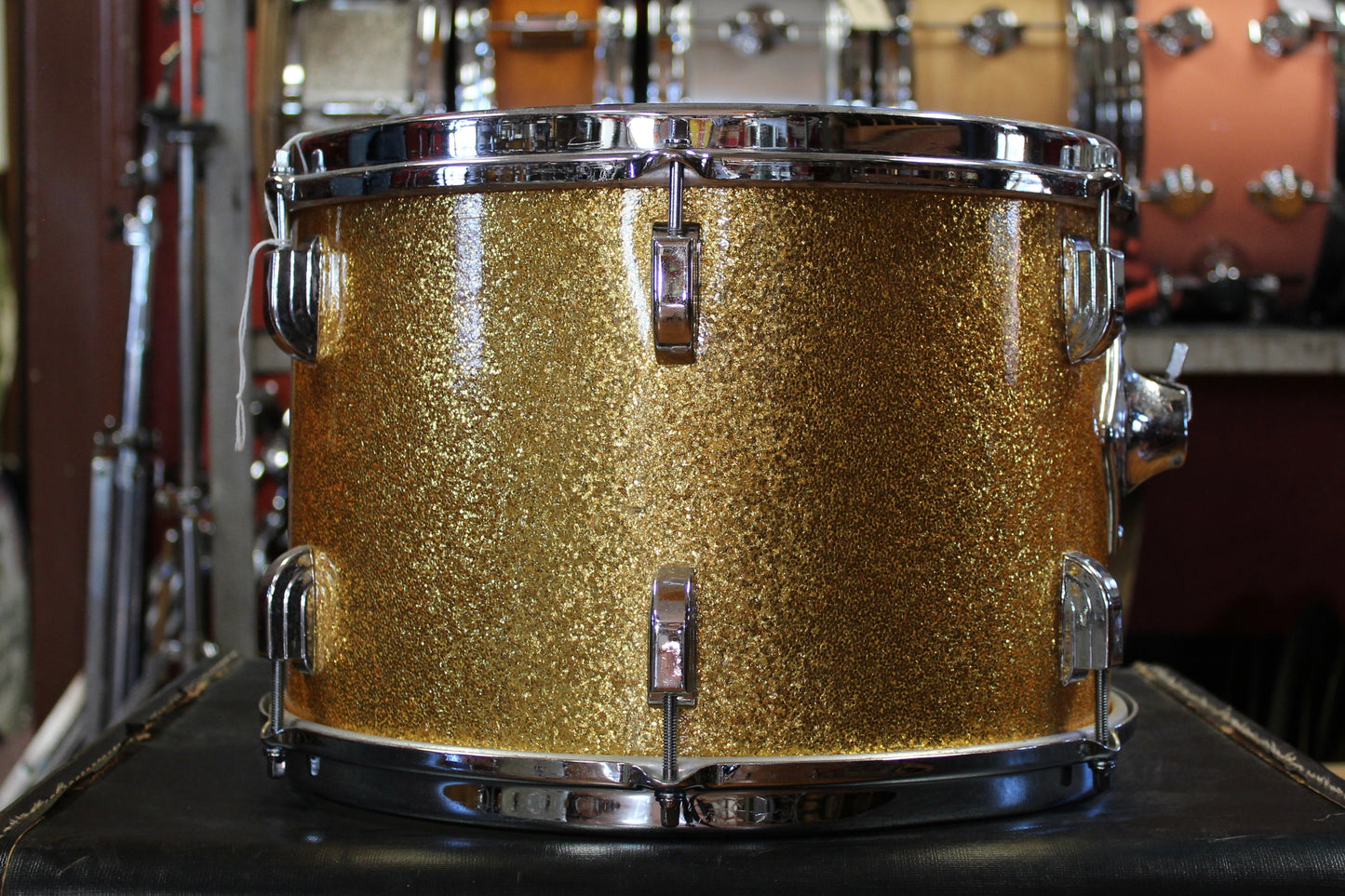 1960s Leedy 9x13 Tom and 16x16 Floor Tom in Gold Sparkle