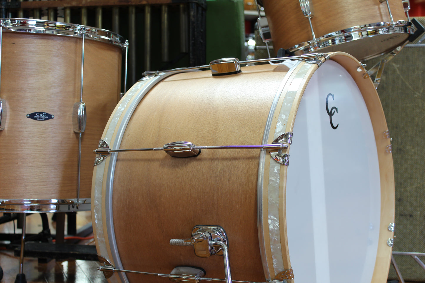 C&C Drum Company Player Date I in Natural Mahogany 14x22 15x16 8x13