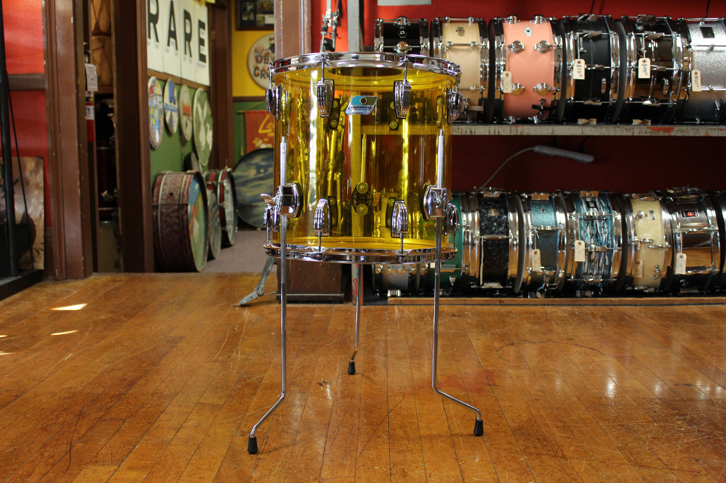 Ludwig Vistalite Bop Outfit in Yellow 14x18 8x12 14x14