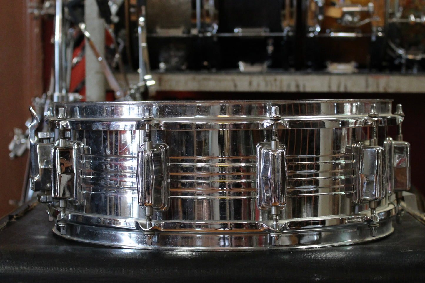 1980's Pearl 5x14 Jupiter Model Steel Snare Drum