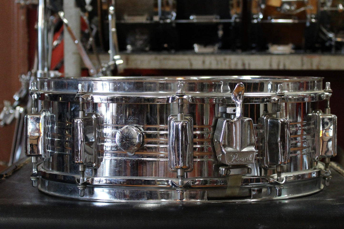 1980's Pearl 5x14 Jupiter Model Steel Snare Drum