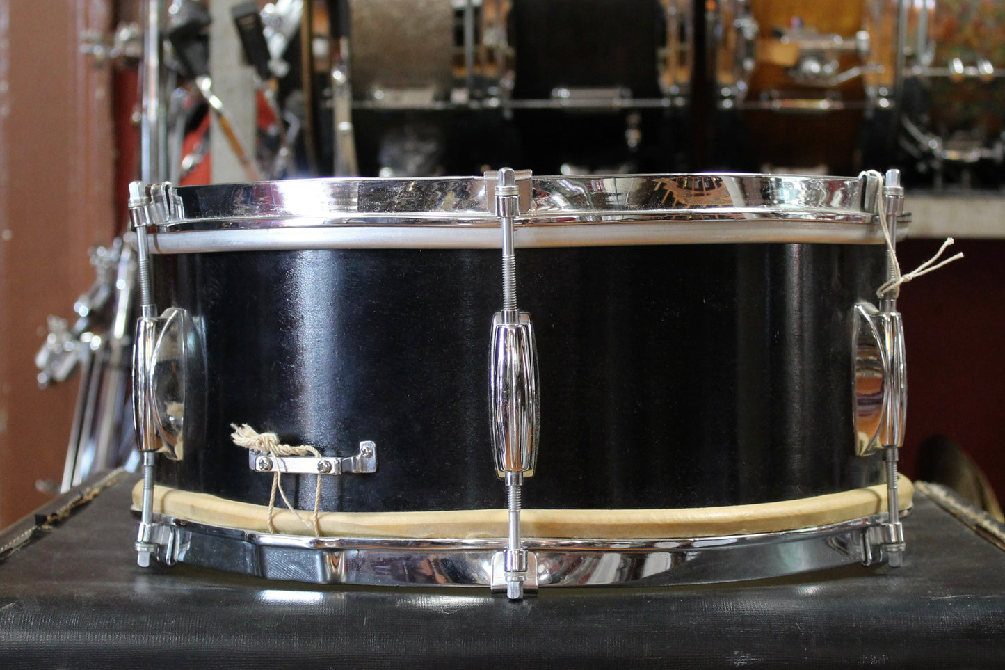 1960's Gretsch 6.5x14 Dixieland Snare Drum in Black Lacquer