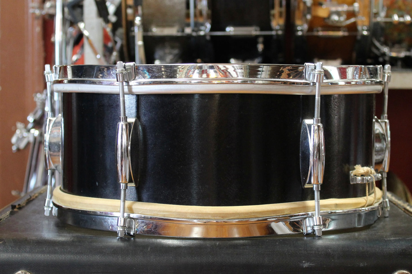 1960's Gretsch 6.5x14 Dixieland Snare Drum in Black Lacquer