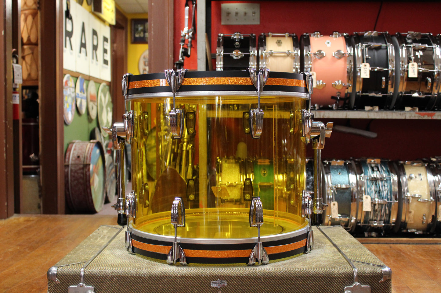 Ludwig Vistalite Bop Outfit in Yellow 14x18 8x12 14x14
