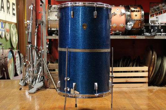 1960s Champion Drums 24x14 Cocktail Drum in Blue Sparkle