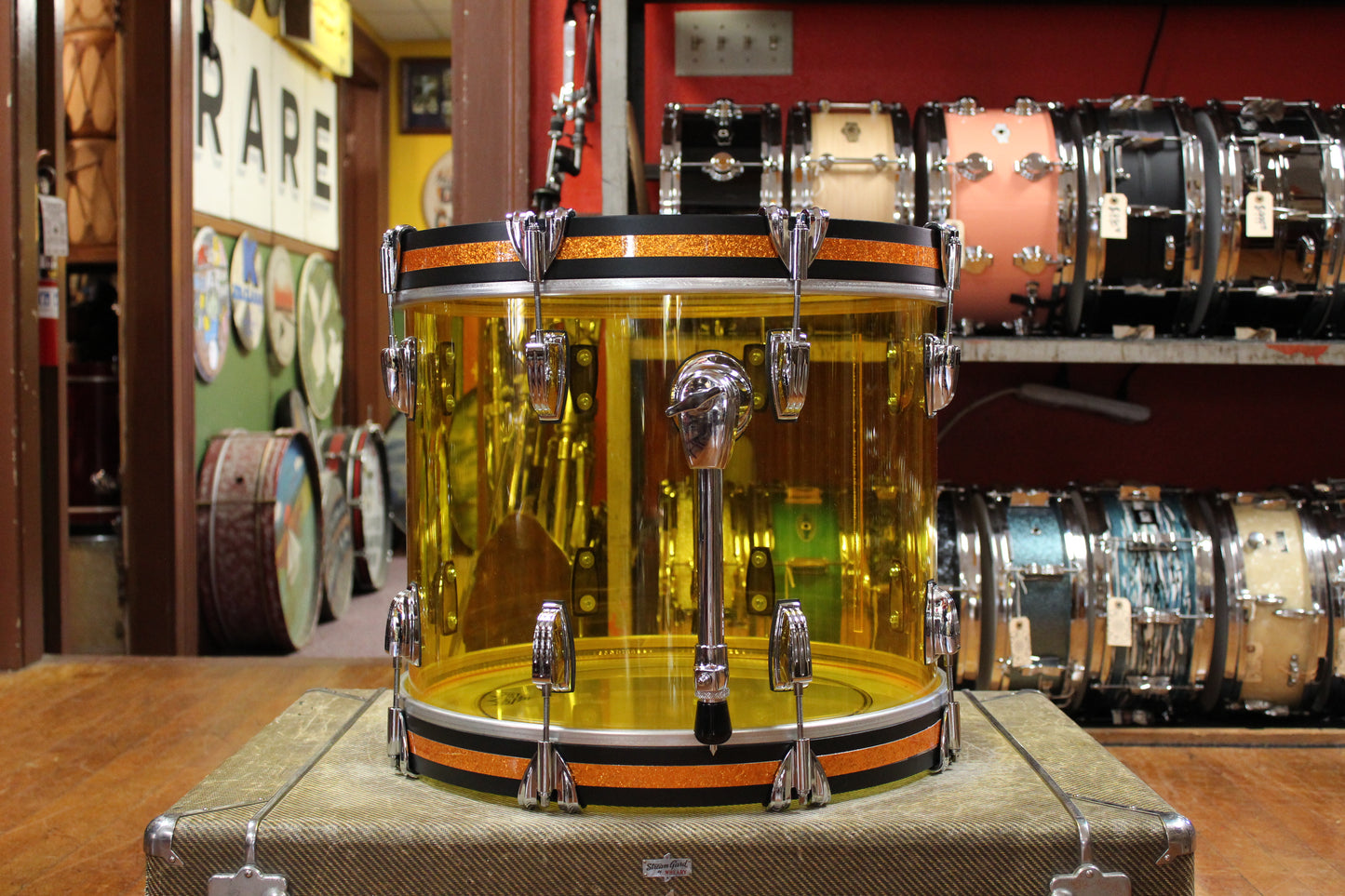 Ludwig Vistalite Bop Outfit in Yellow 14x18 8x12 14x14