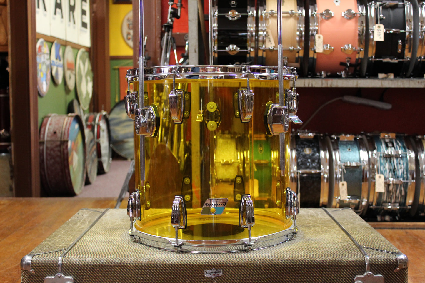Ludwig Vistalite Bop Outfit in Yellow 14x18 8x12 14x14