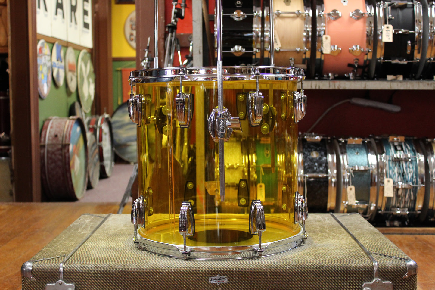 Ludwig Vistalite Bop Outfit in Yellow 14x18 8x12 14x14