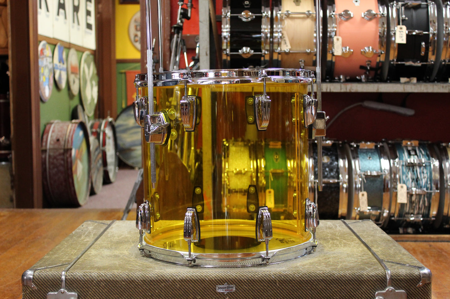 Ludwig Vistalite Bop Outfit in Yellow 14x18 8x12 14x14