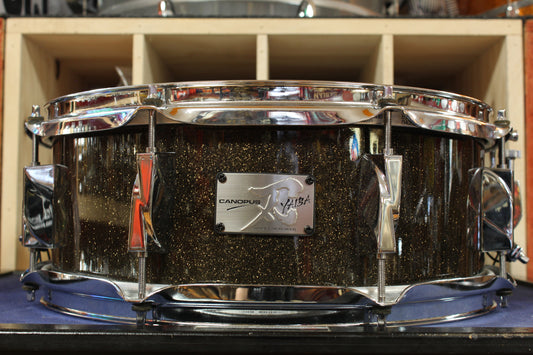 Canopus 5x14 Yaiba Birch Snare Drum in Ice Black Sparkle