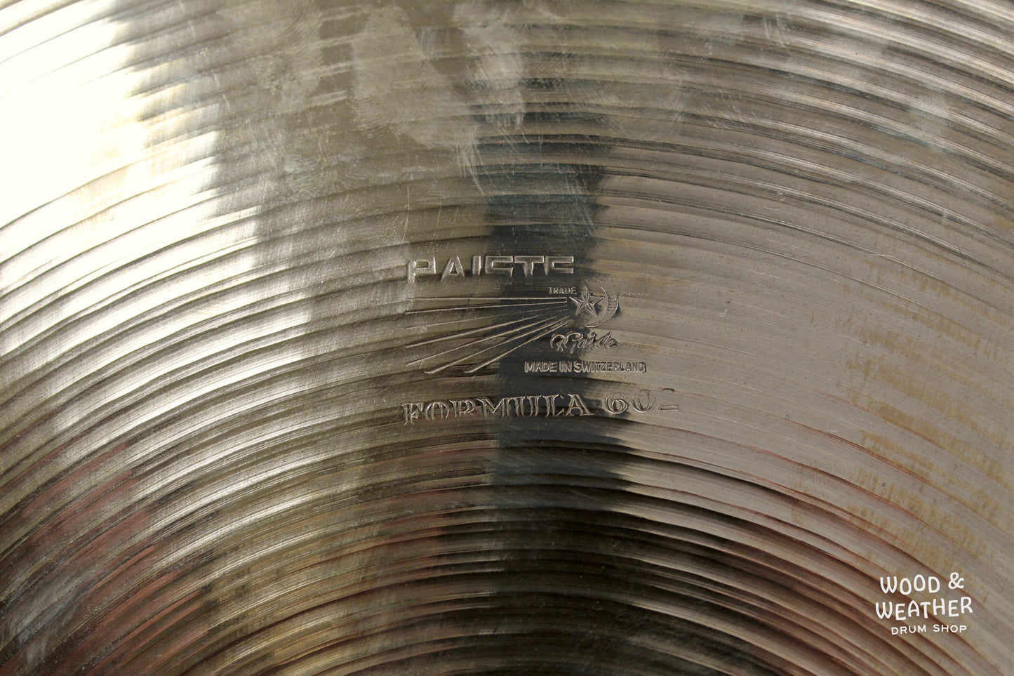 1960s Paiste 18" Solid Stamp Crash Cymbal 1635g