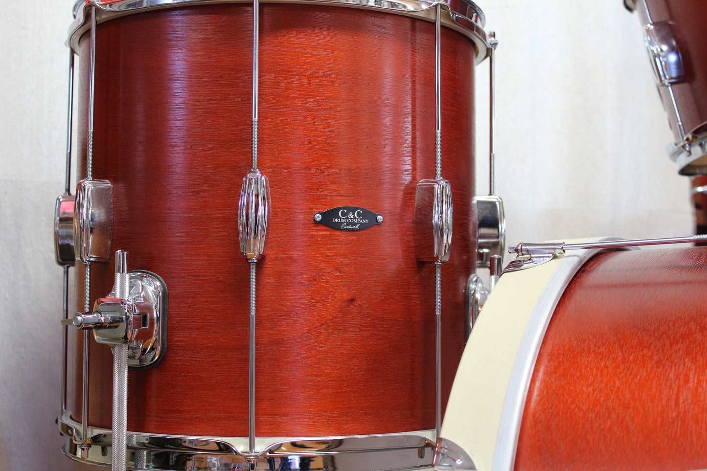 C&C Drum Company Player Date I in Red Mahogany Lacquer 12x20 14x14 8x12