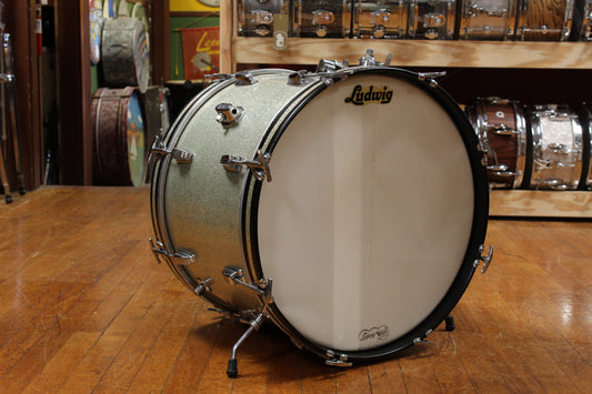 1960s Ludwig Downbeat Outfit in Sparkling Silver Pearl 14x20 9x13 14x14