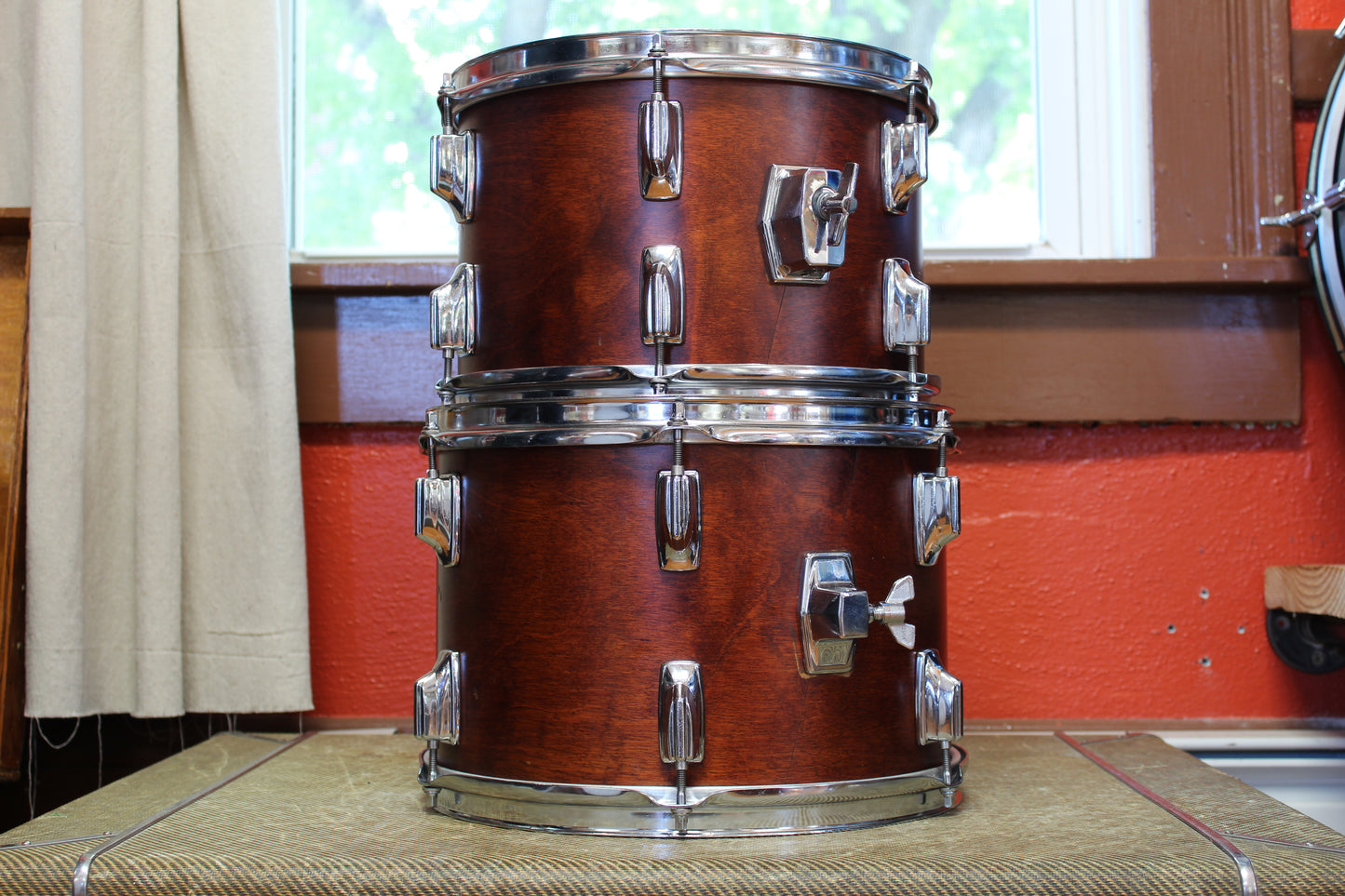 1980s Tama Superstar Tom-Toms 8x12 9x13 16x16 in Super Mahogany