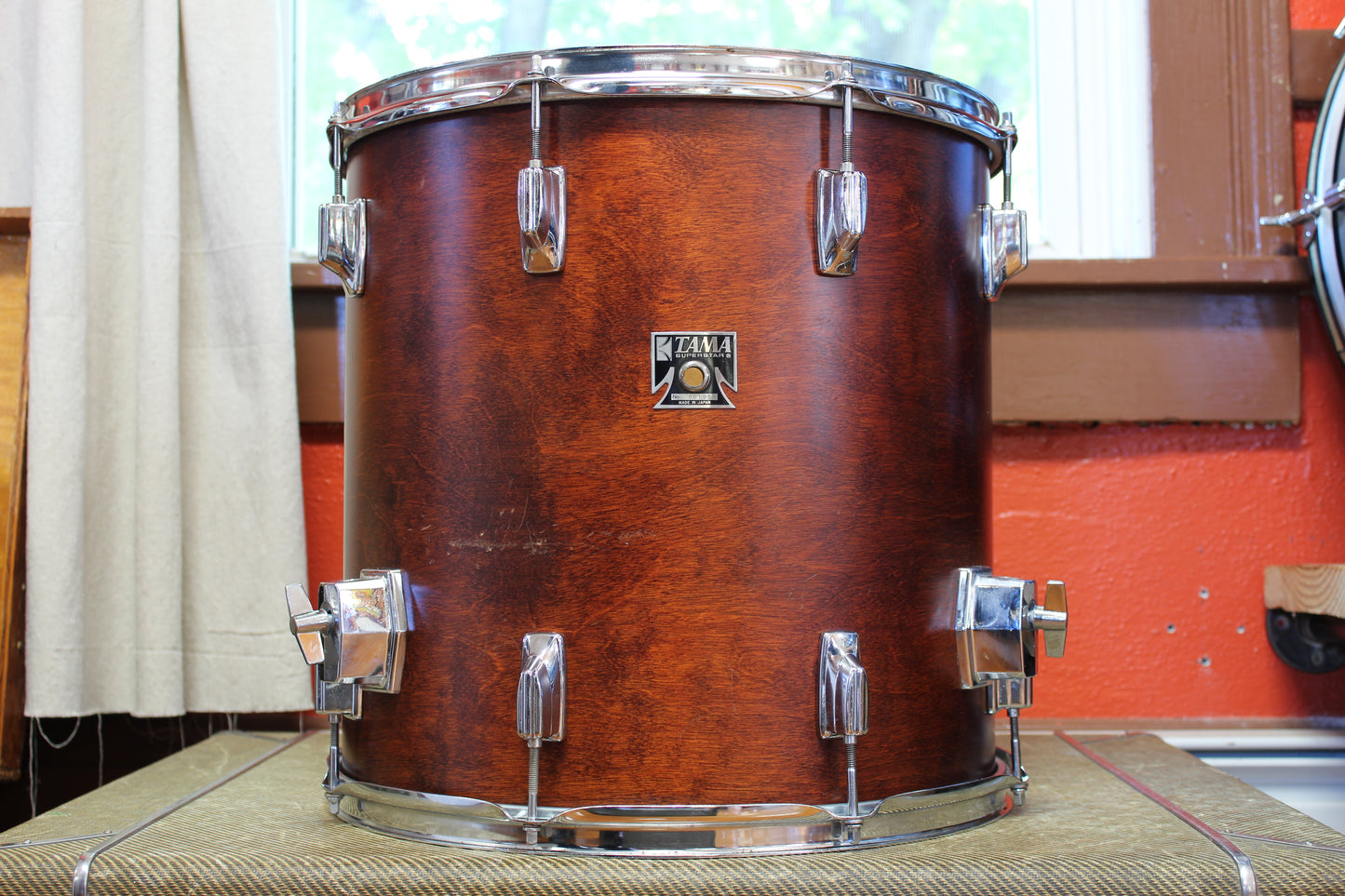 1980s Tama Superstar Tom-Toms 8x12 9x13 16x16 in Super Mahogany