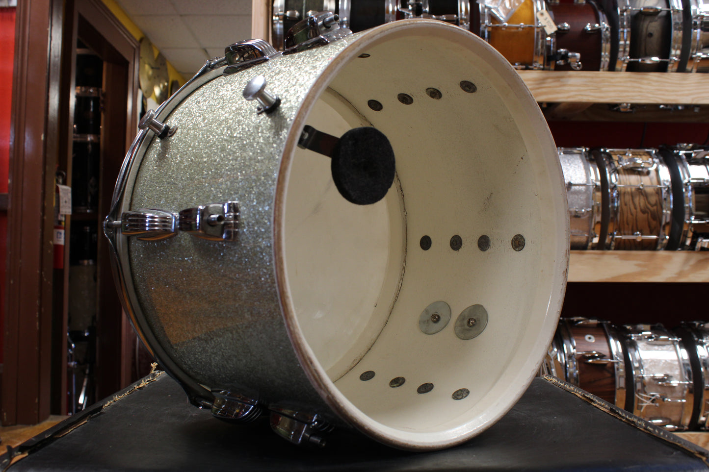 1960s Ludwig Downbeat Outfit in Sparkling Silver Pearl 14x20 9x13 14x14