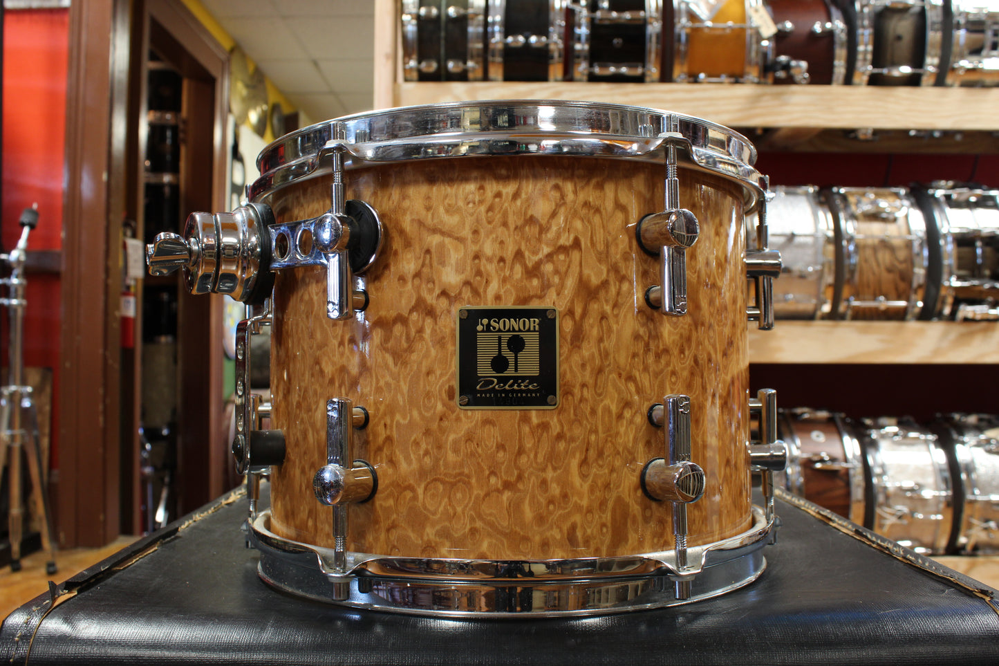 Early 2000s Sonor Delite Outfit in Natural Birdseye Maple 18x20 8x10 9x12 14x14