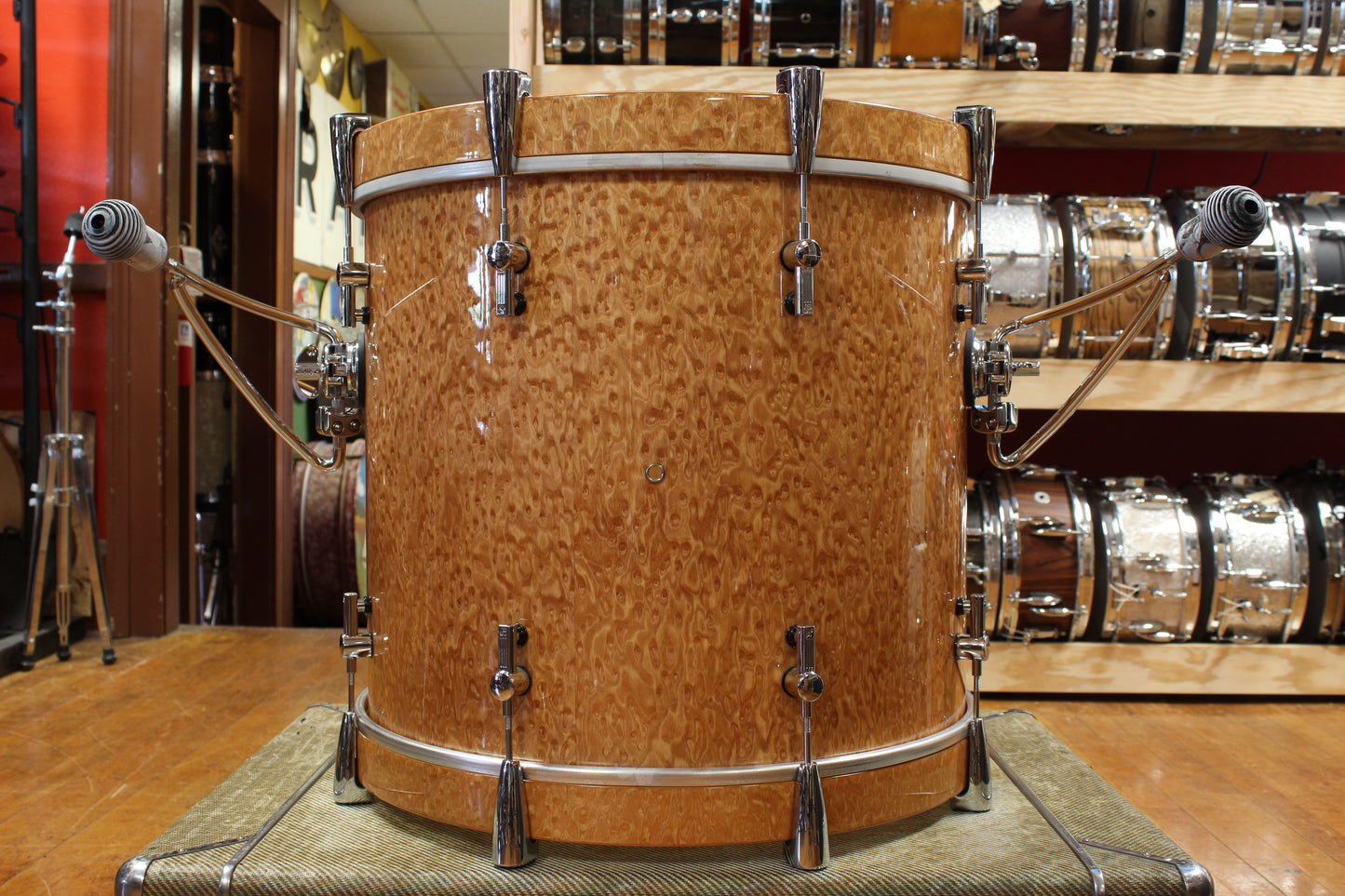 Early 2000s Sonor Delite Outfit in Natural Birdseye Maple 18x20 8x10 9x12 14x14