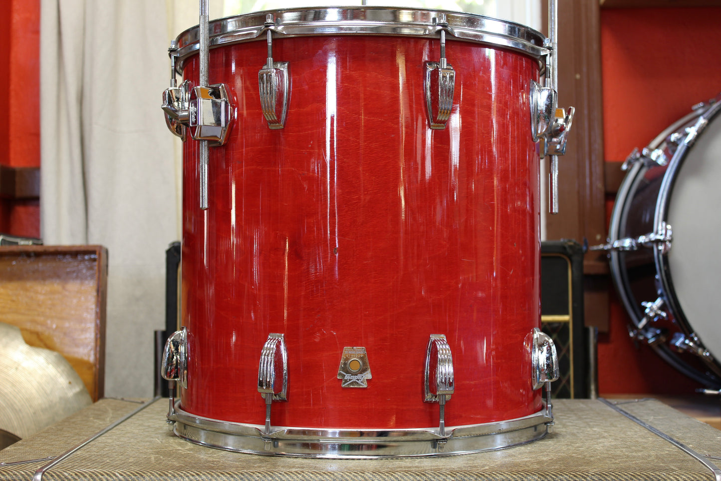 1980s Ludwig Duo-Modular in Flame Shadow 16x22 16x16 12x13 11x12