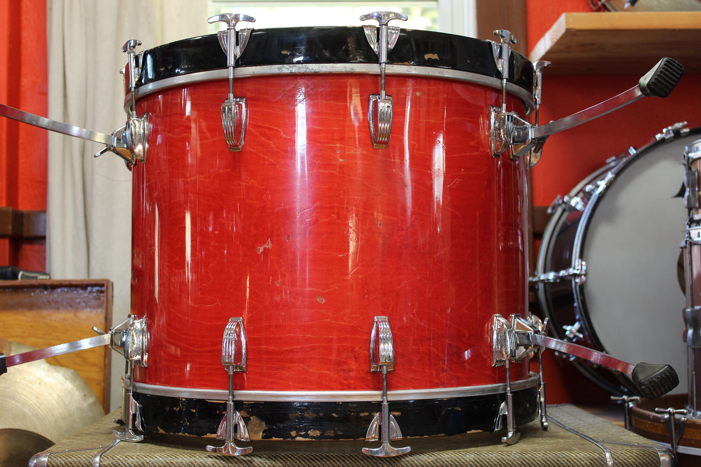 1980s Ludwig Duo-Modular in Flame Shadow 16x22 16x16 12x13 11x12