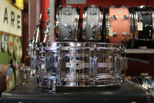 1960s Rogers Chrome Over Brass 5x14  Dyna-sonic Snare Drum #20148