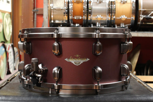 Tama 6.5x14 Starclassic Maple Snare Drum in Flat Burgundy Metallic