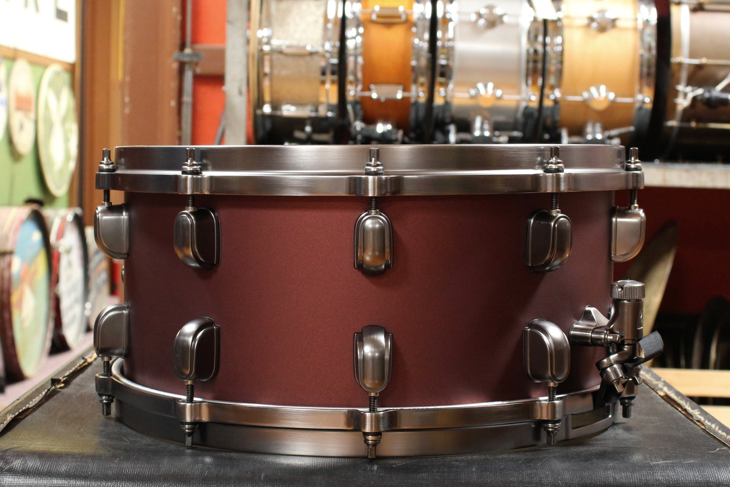 Tama 6.5x14 Starclassic Maple Snare Drum in Flat Burgundy Metallic