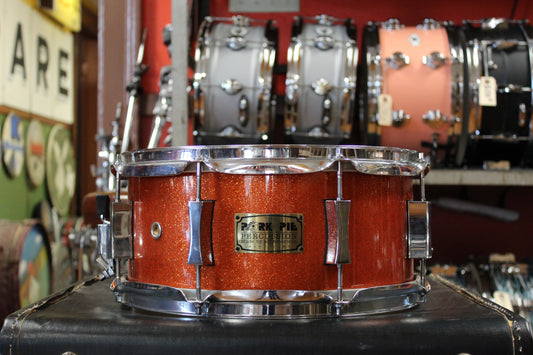 Pork Pie 6x13 Snare Drum in Amber Sparkle