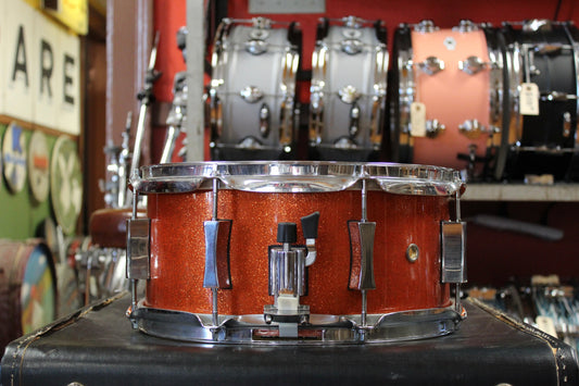 Pork Pie 6x13 Snare Drum in Amber Sparkle
