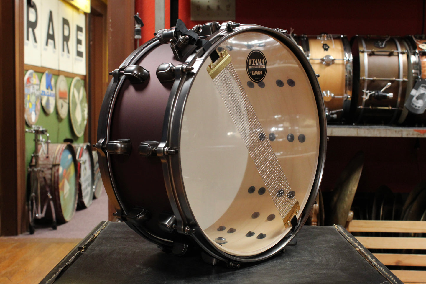 Tama 6.5x14 Starclassic Maple Snare Drum in Flat Burgundy Metallic